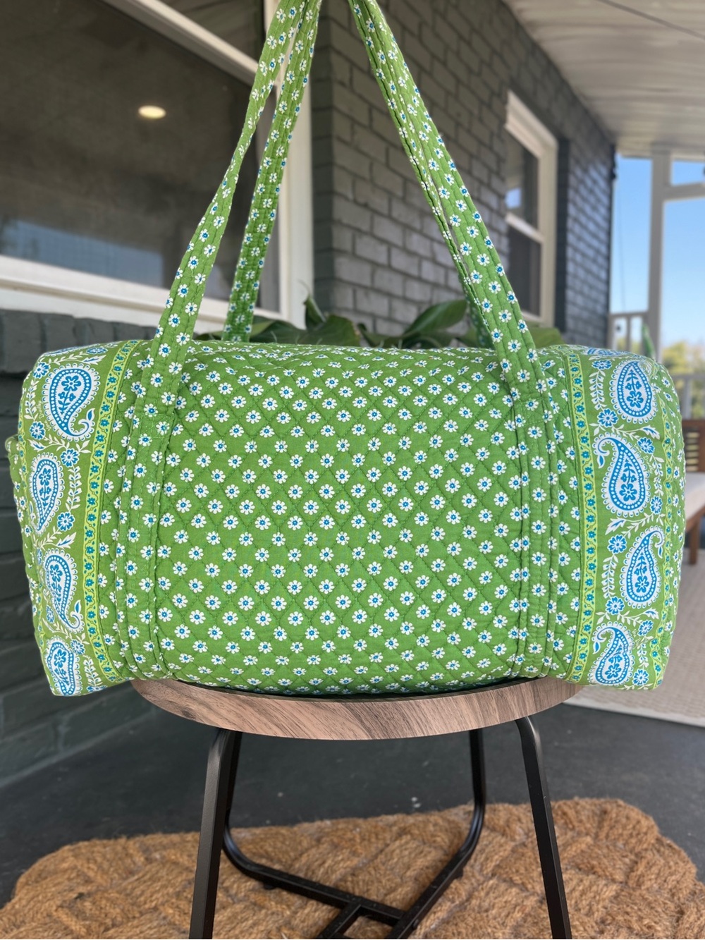 Vera Bradley Apple Green Large Duffel Bag